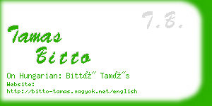 tamas bitto business card